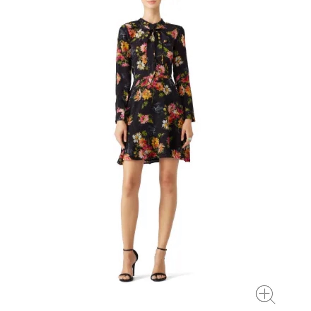Black floral dress from the Kooples, perfect condition